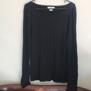 NWT black sweater top from Liz Claiborne. Size XL